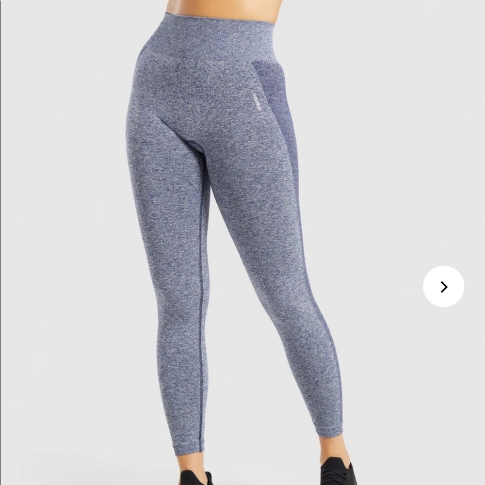 Gymshark Blue and Grey Flex Leggings High Waisted